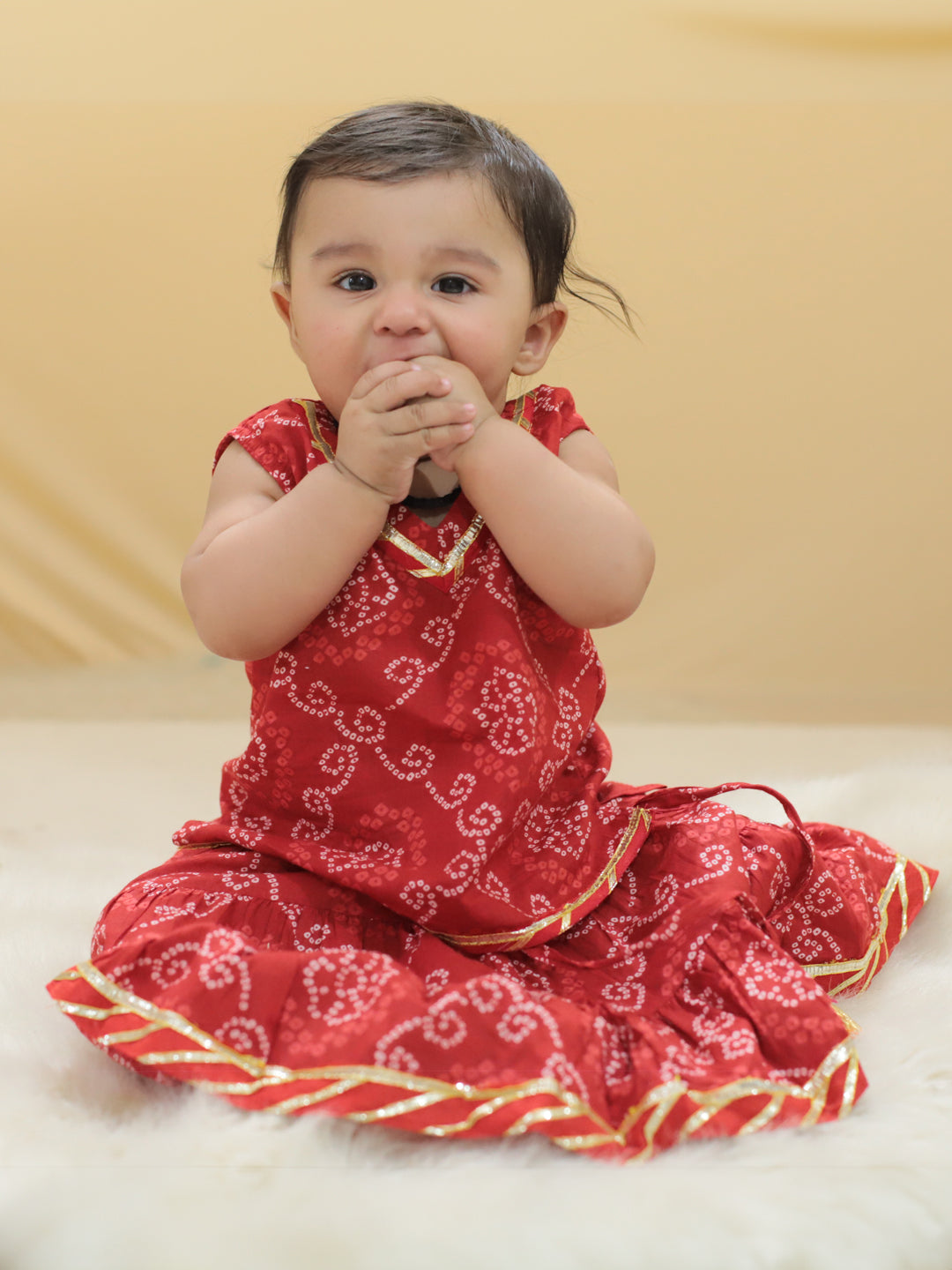 Pure Cotton Printed Skirt Top Set for Girls