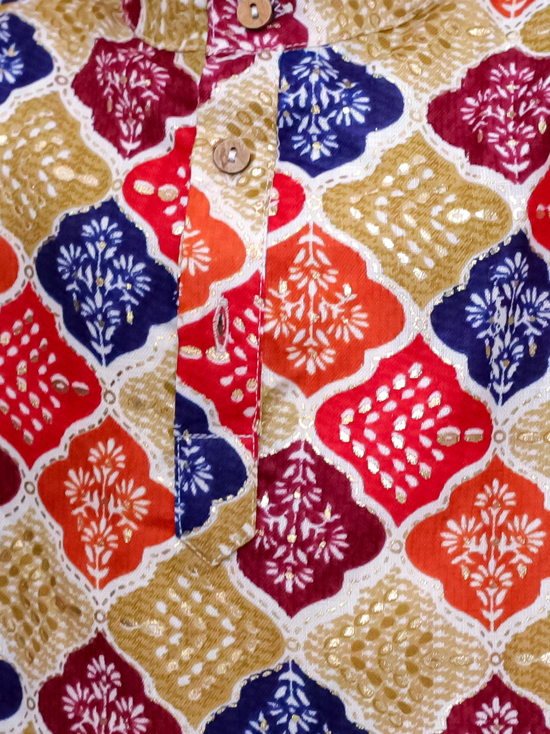 BownBee Cotton Full Sleeve Kurta with Dhoti for Boys - Red