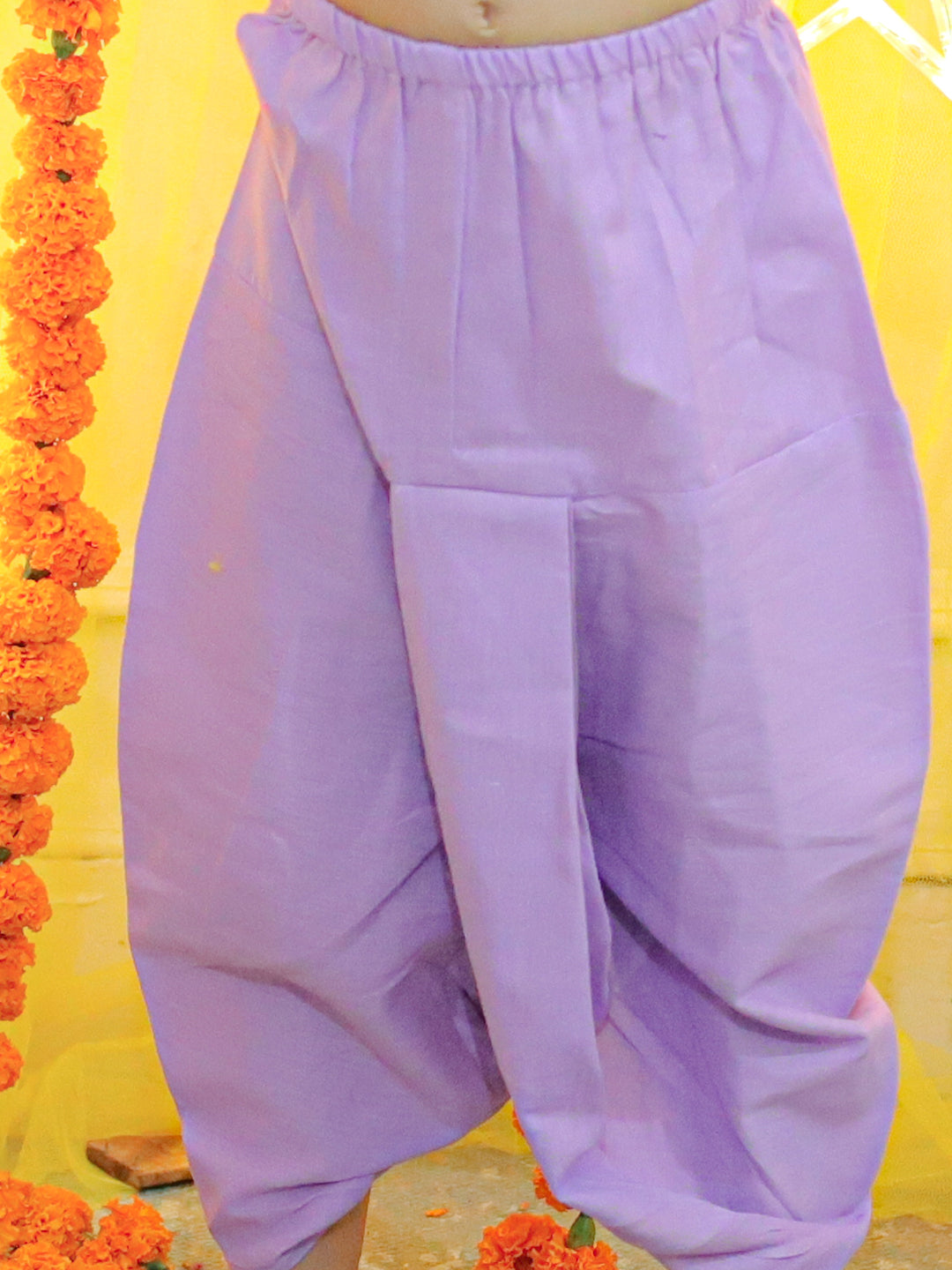 BownBee Embroidery Front Open Cotton Kurta with Dhoti for Boys- Pink