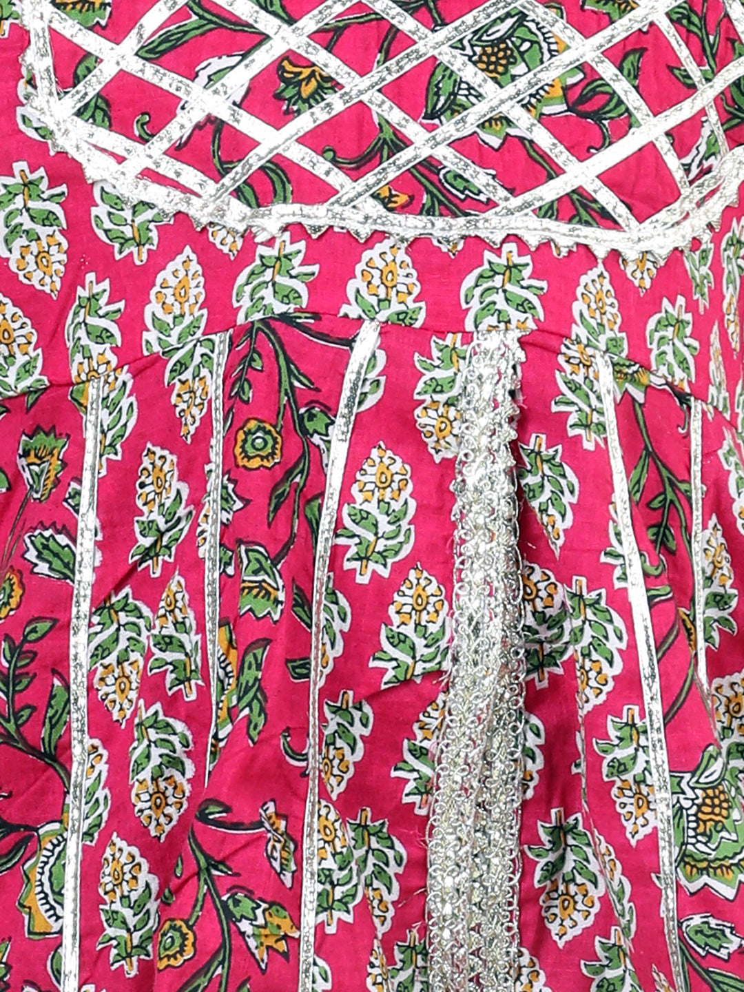 BownBee Sibling Pure Cotton Printed Kurta Sharara and Dhoti Kurta Set- Pink