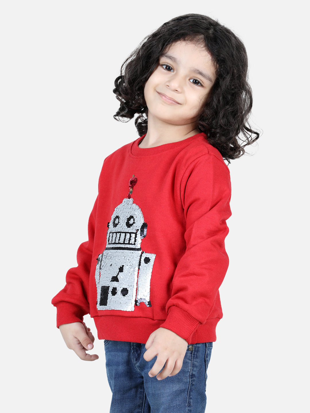 BownBee Full Sleeve Sweatshirt for Boys- Red