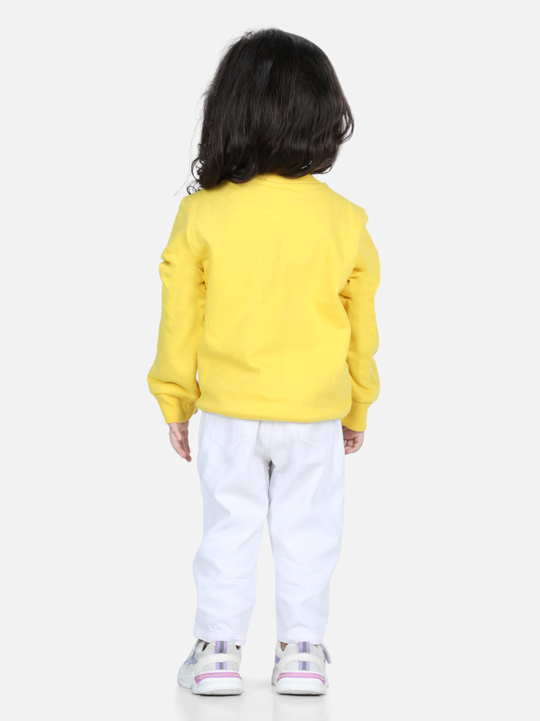 BownBee Full Sleeve Sweatshirt for Girls- Yellow