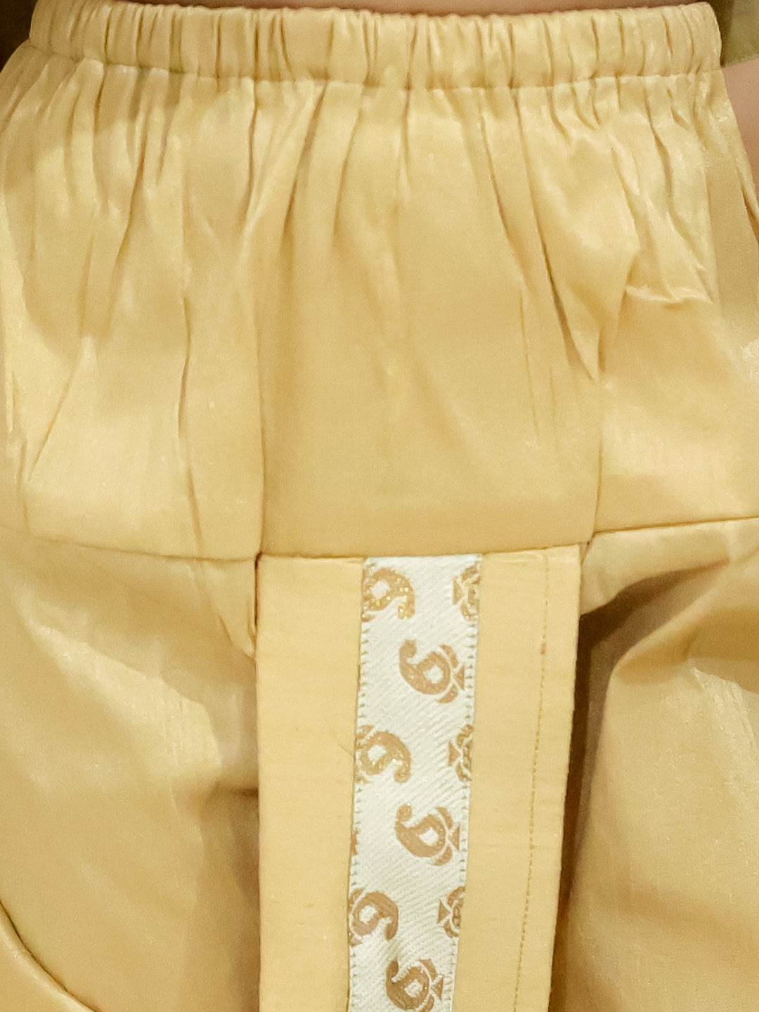 BownBee Jacquard Full Sleeve Sherwani Dhoti for Boys - Off White