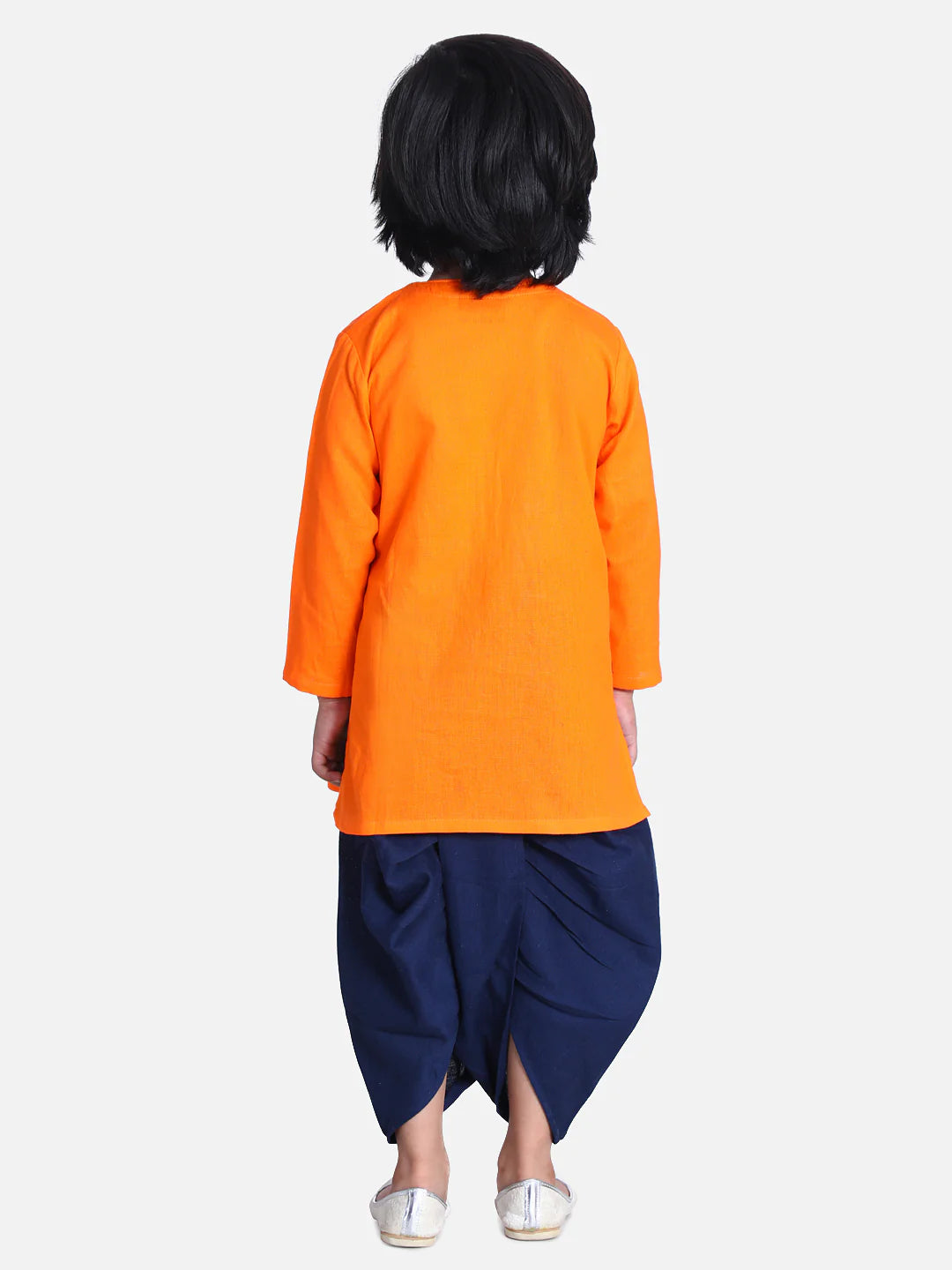 BownBee Full Sleeves Front Open Embroidered Kurta With Dhoti Sets