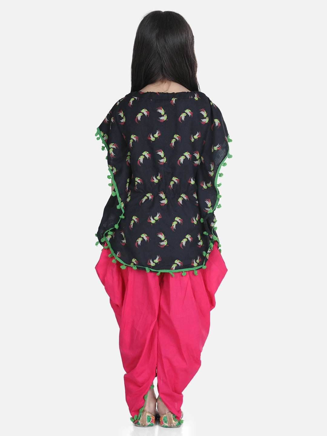 BownBee Half Sleeves Birds Printed Kurta & Sharara Set