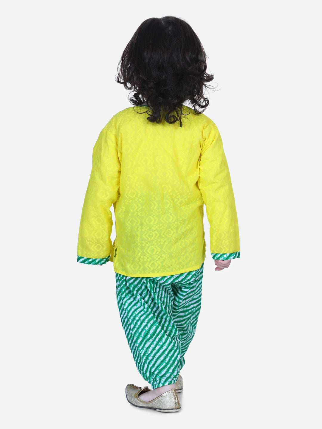 BownBee Full Sleeves Kurta & Leheriya Harem Pants