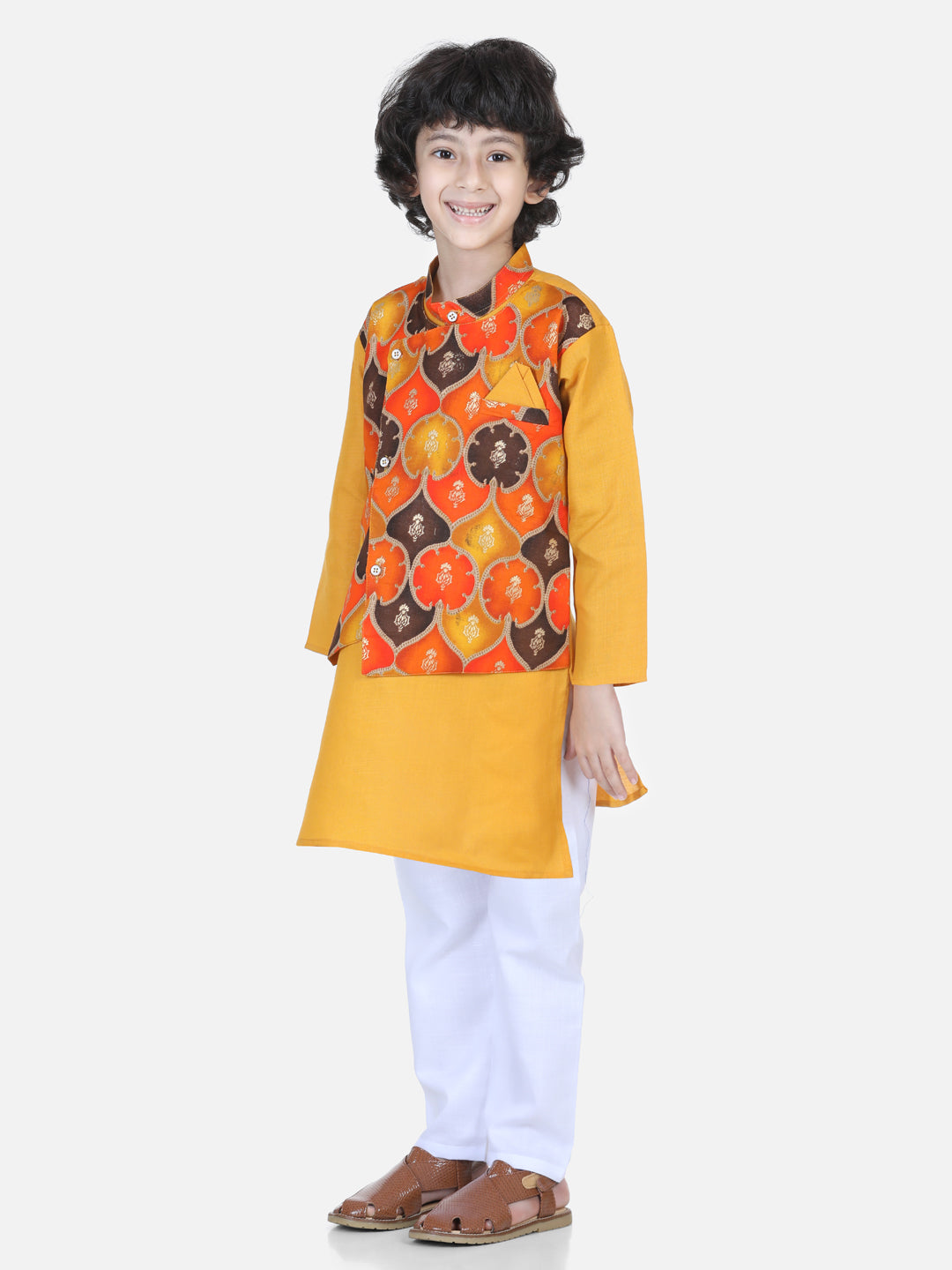 BownBee Full Sleeves Kurta With Attached Jacket & Pajama -Super Sale
