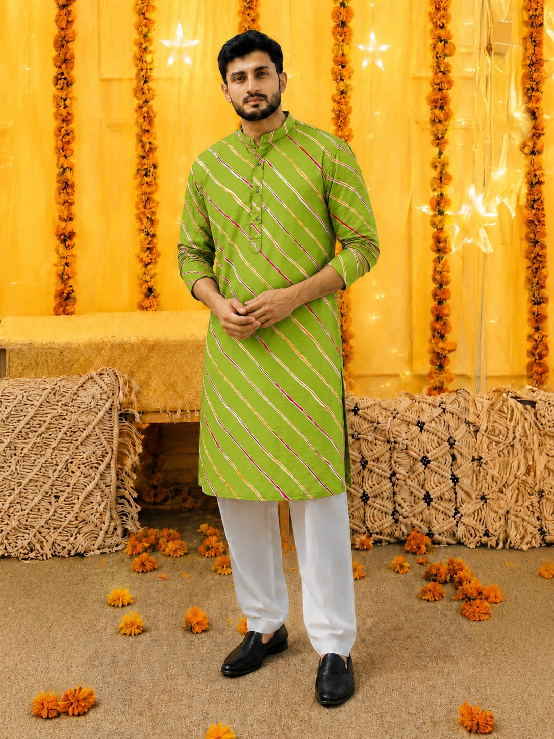 BownBee Pure Cotton Full Sleeves Kurta & Pajama For Men