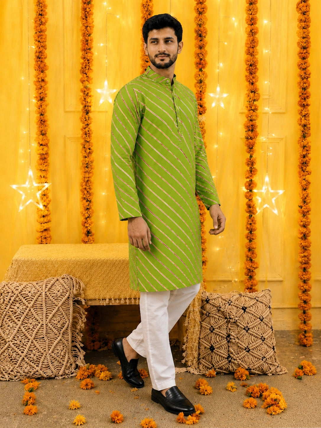 BownBee Pure Cotton Full Sleeves Kurta & Pajama For Men