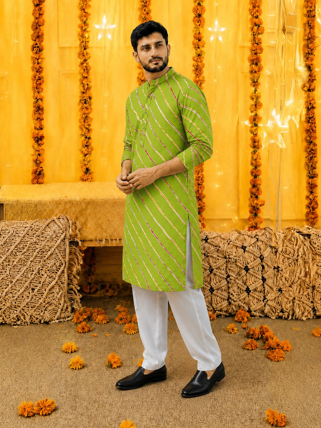 BownBee Pure Cotton Full Sleeves Kurta & Pajama For Men