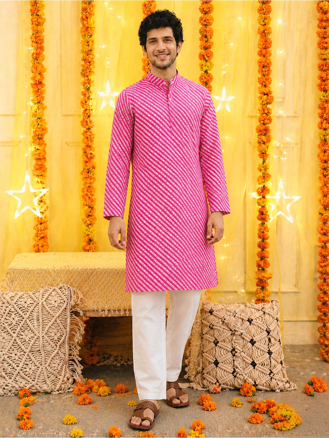 BownBee Pure Cotton Full Sleeves Kurta & Pajama For Men
