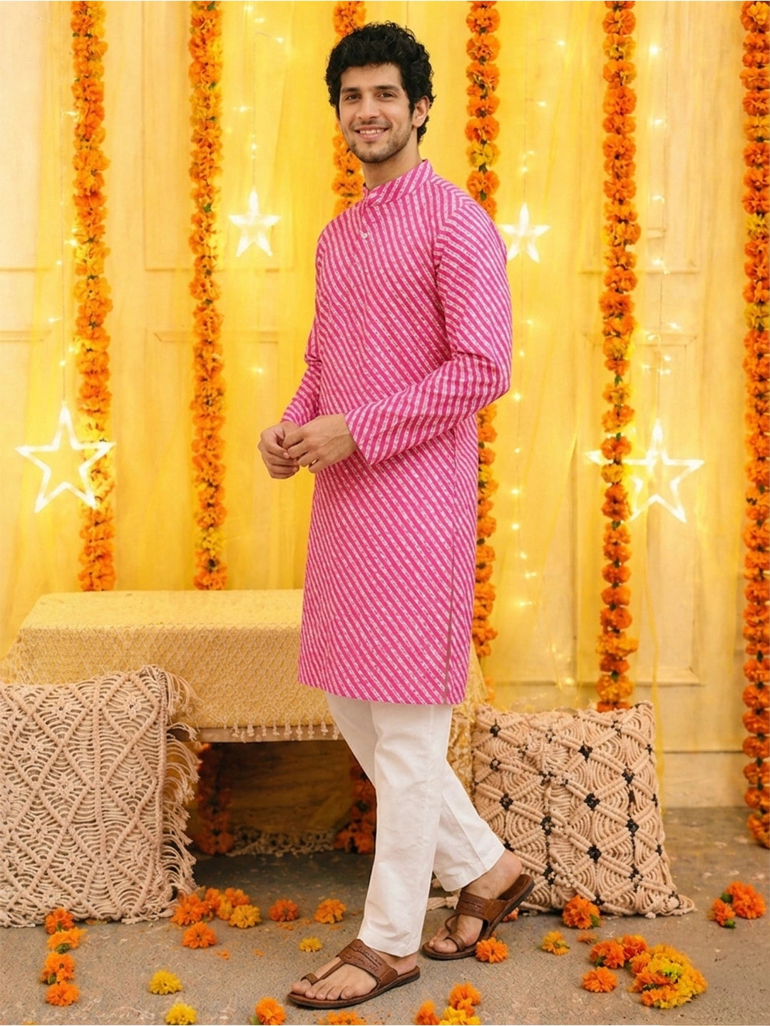 BownBee Pure Cotton Full Sleeves Kurta & Pajama For Men