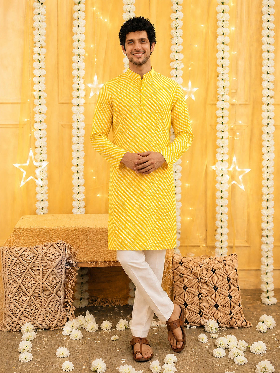 BownBee Pure Cotton Full Sleeves Kurta & Pajama For Men