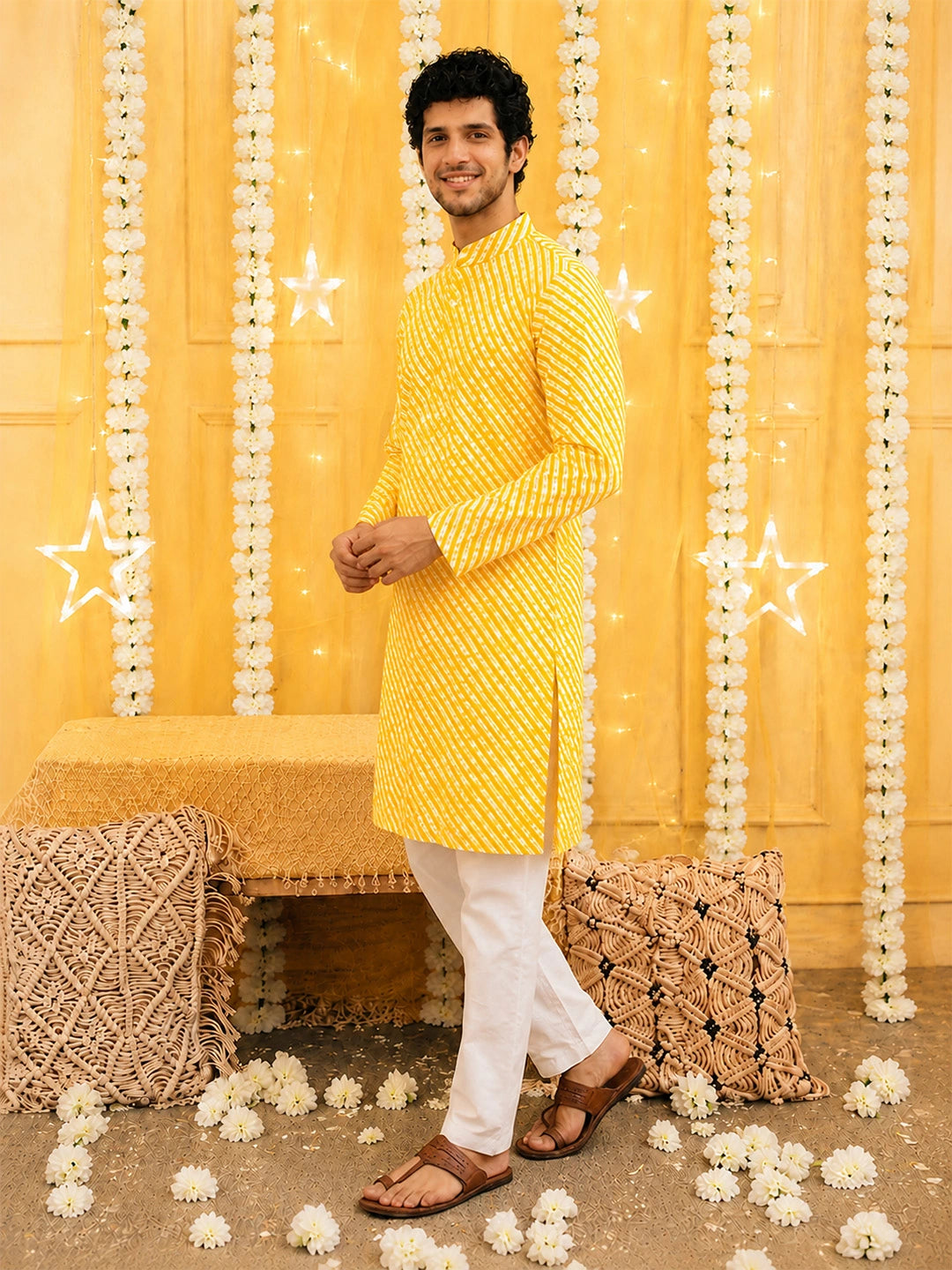 BownBee Pure Cotton Full Sleeves Kurta & Pajama For Men