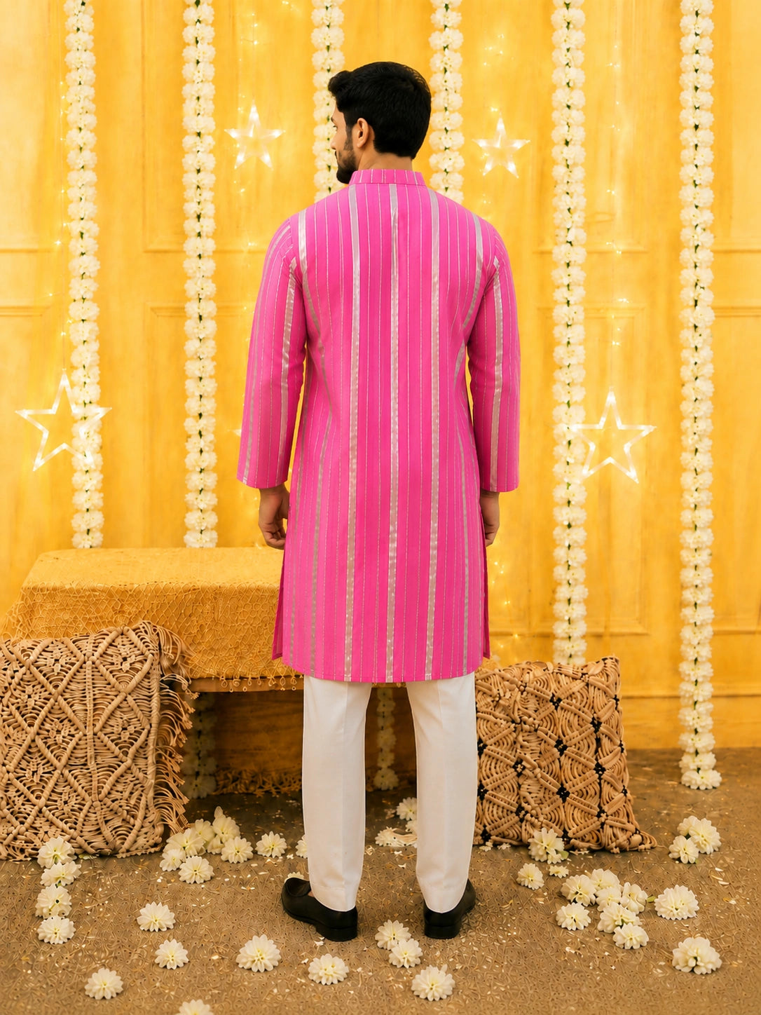 BownBee Pure Cotton Full Sleeves Kurta & Pajama For Men
