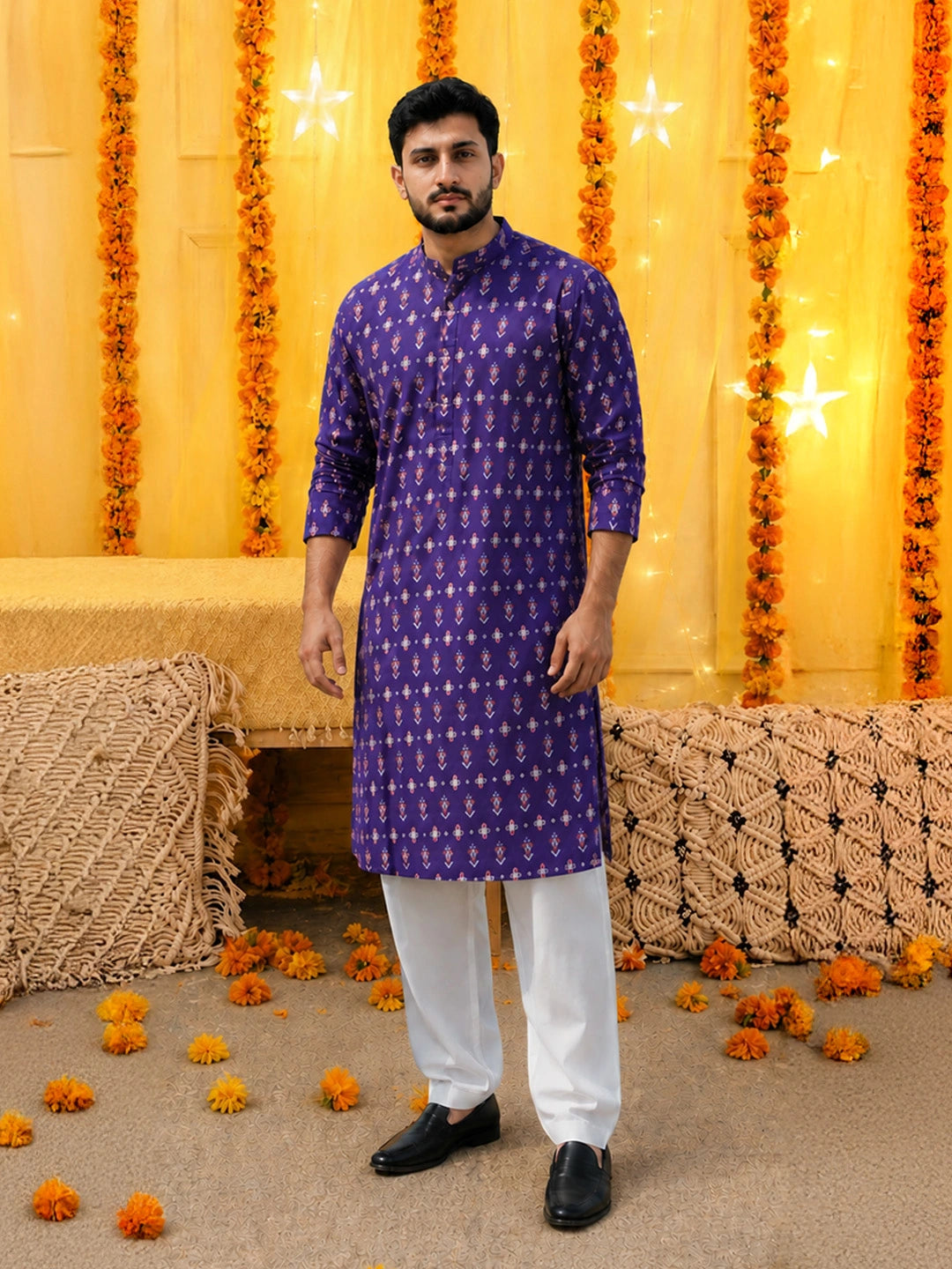 BownBee Pure Cotton Full Sleeves Kurta & Pajama For Men