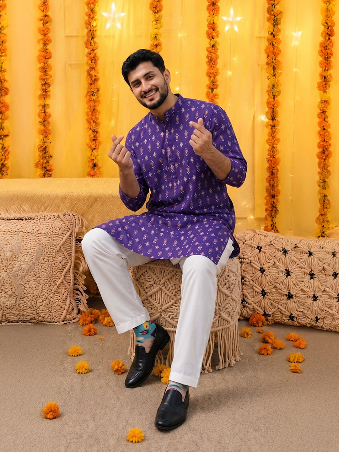 BownBee Pure Cotton Full Sleeves Kurta & Pajama For Men