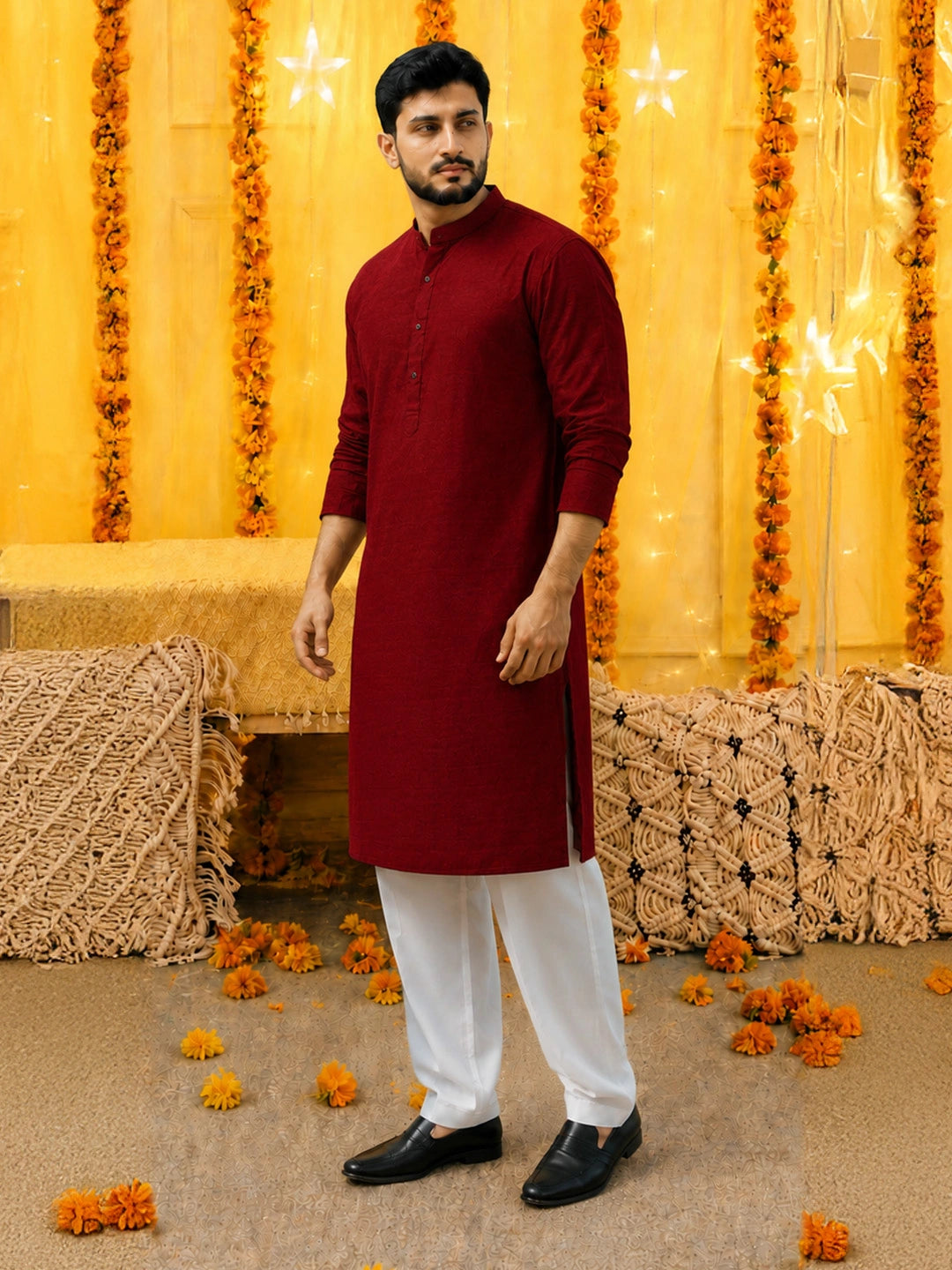 BownBee Pure Cotton Full Sleeves Kurta & Pajama For Men