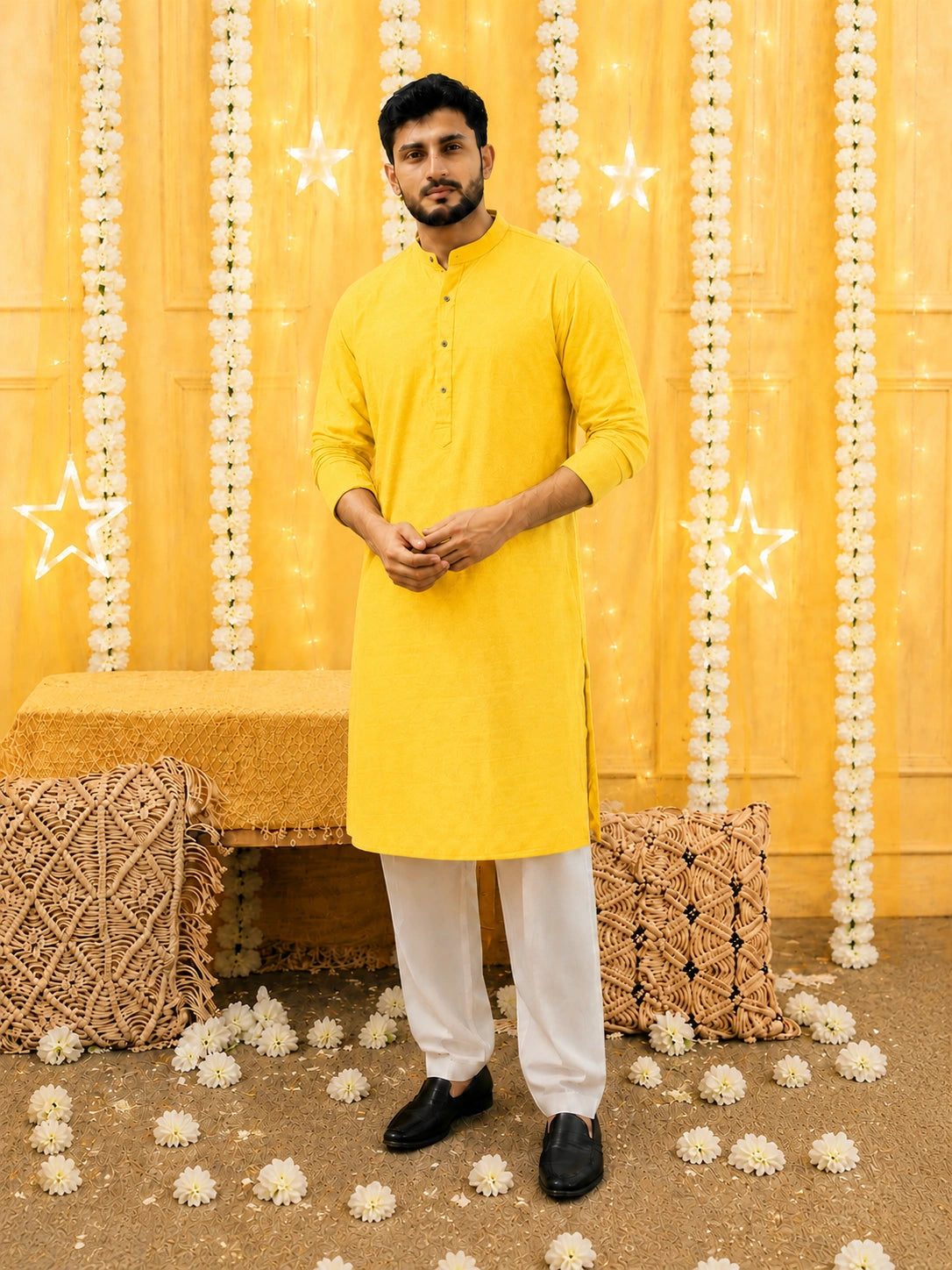 BownBee Pure Cotton Full Sleeves Kurta & Pajama For Men