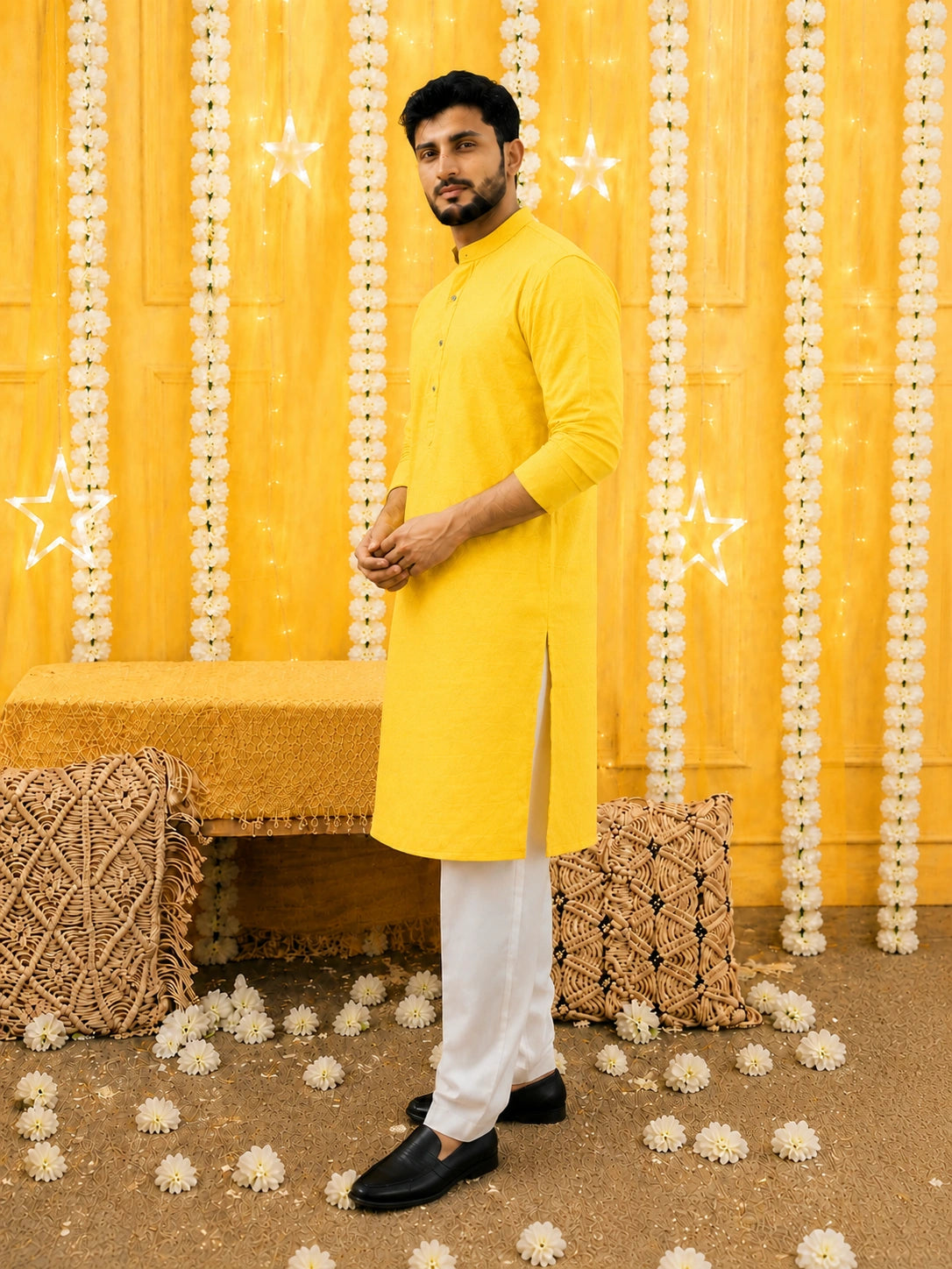 BownBee Pure Cotton Full Sleeves Kurta & Pajama For Men