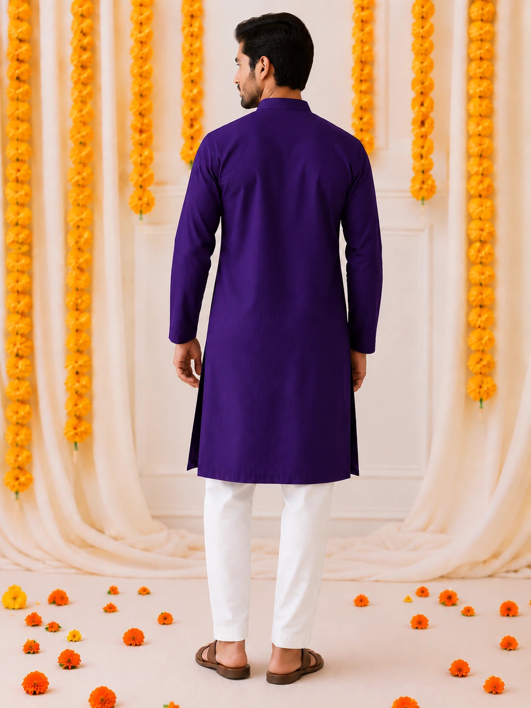 BownBee Pure Cotton Full Sleeves Kurta & Pajama For Men