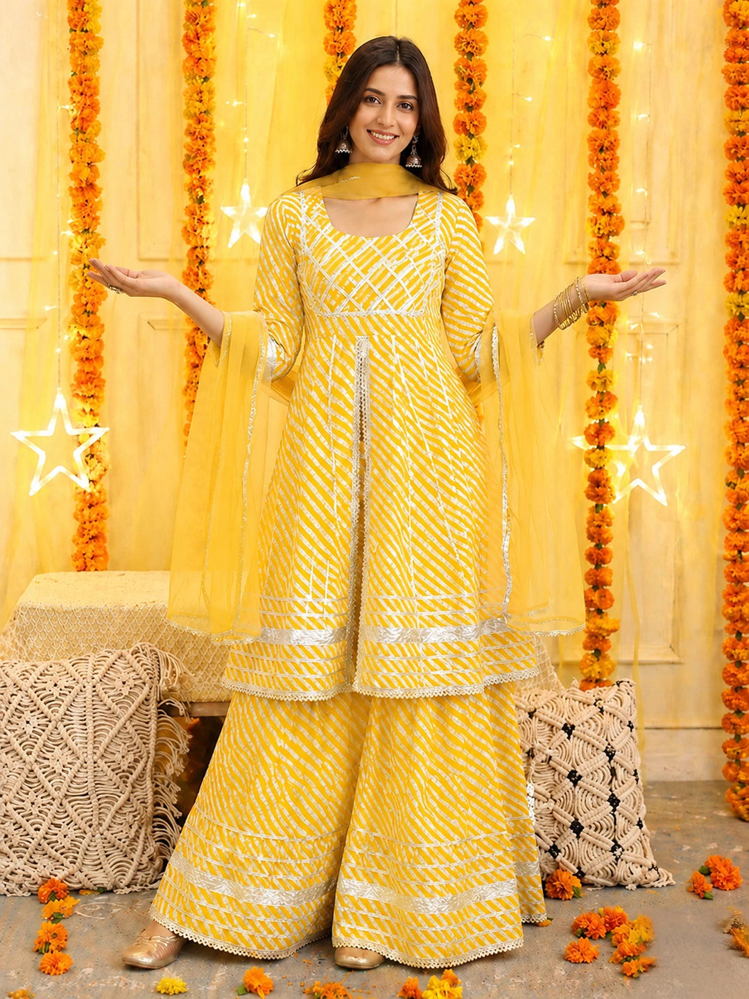 Mother Daughter Matching Festive Ethnic Suit Set