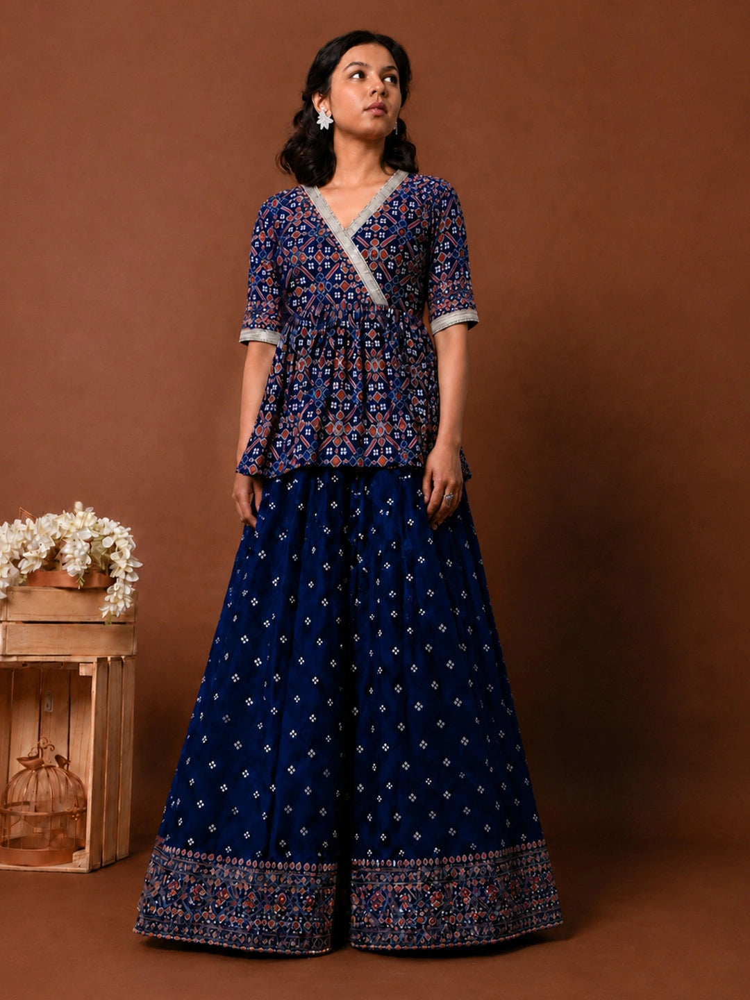 Mother Daughter Matching Angrakha Suit Set