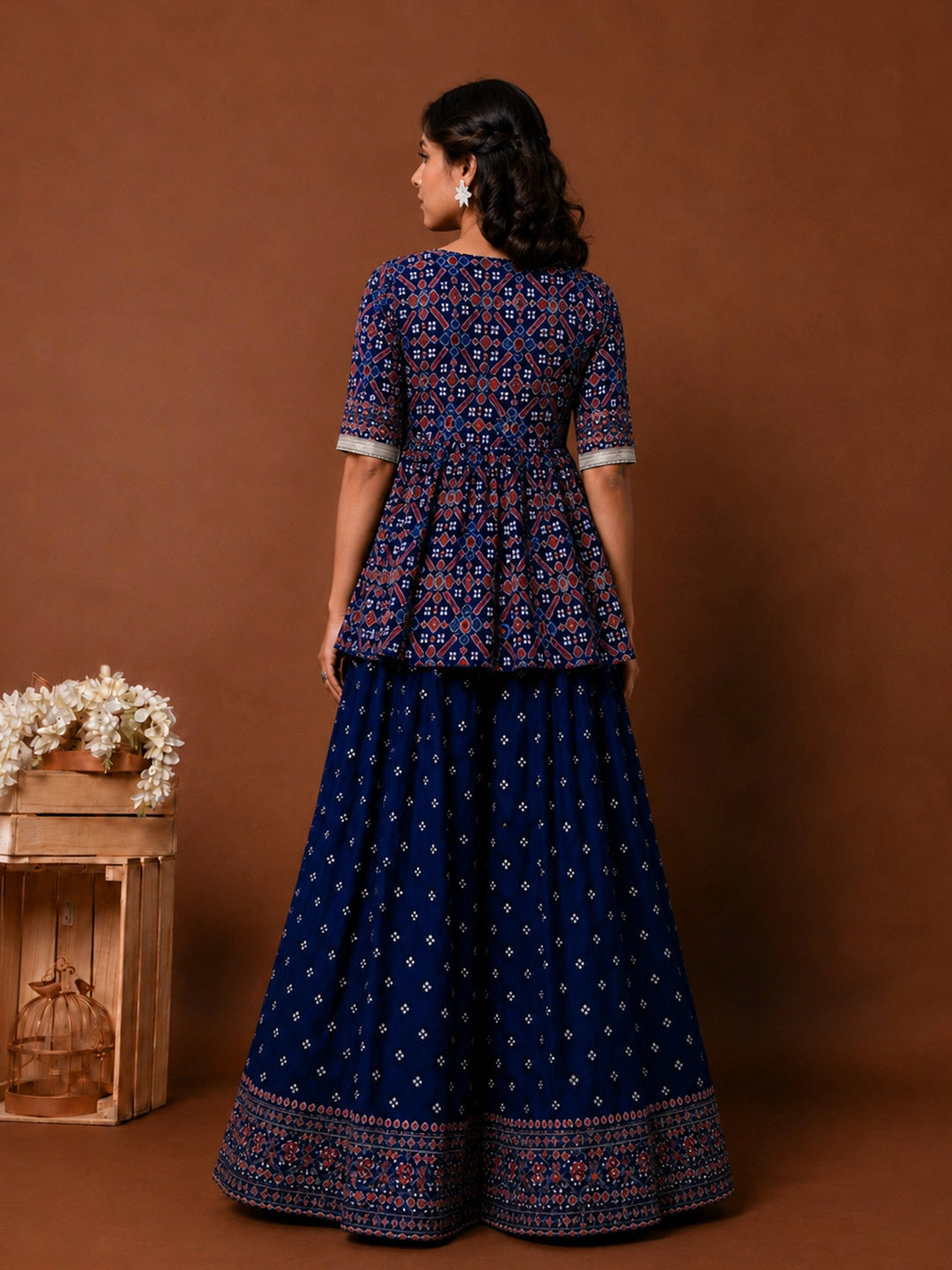 Mother Daughter Matching Angrakha Suit Set