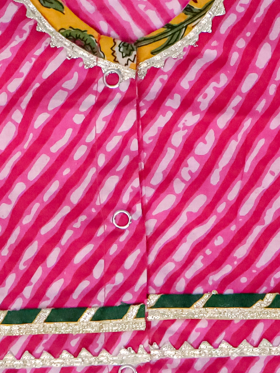 Bownbee Girls Cotton Lehenga Choli For Infants  - Floral - Pink