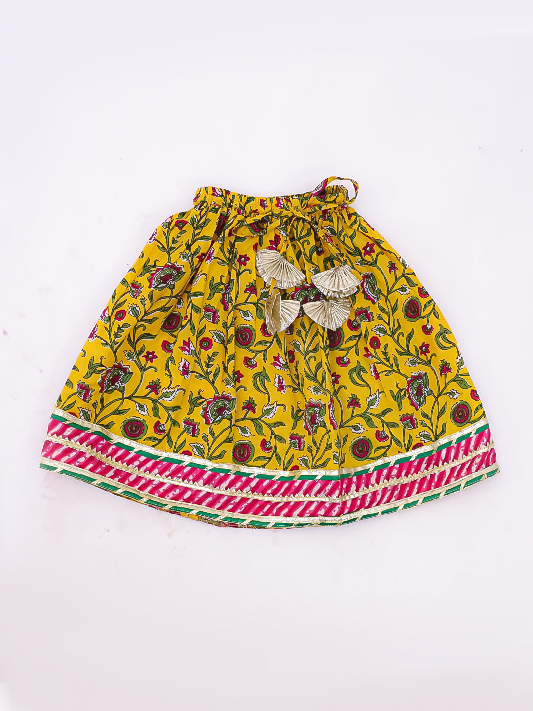 BownBee Pure Cotton Lehenga Choli Set For Infant Girl- Pink
