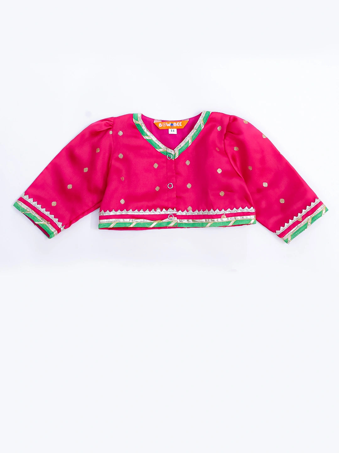 BownBee Infants Pink Explosion Lehanga Choli Set For Girls