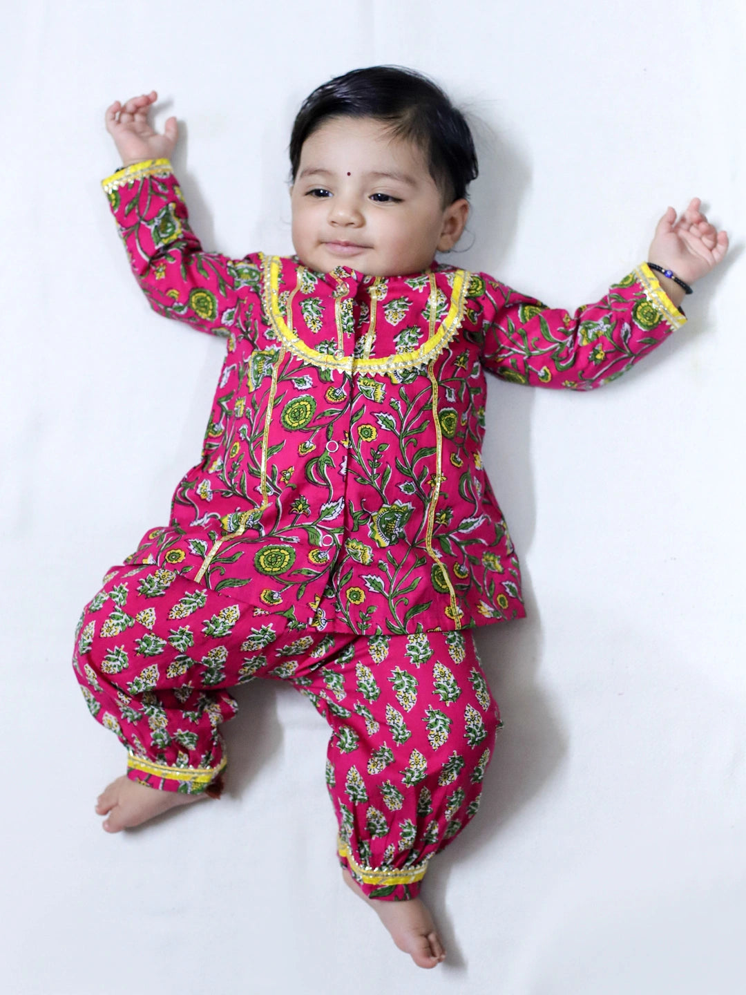Bownbee Girls Cotton Ethnic Set For Infants