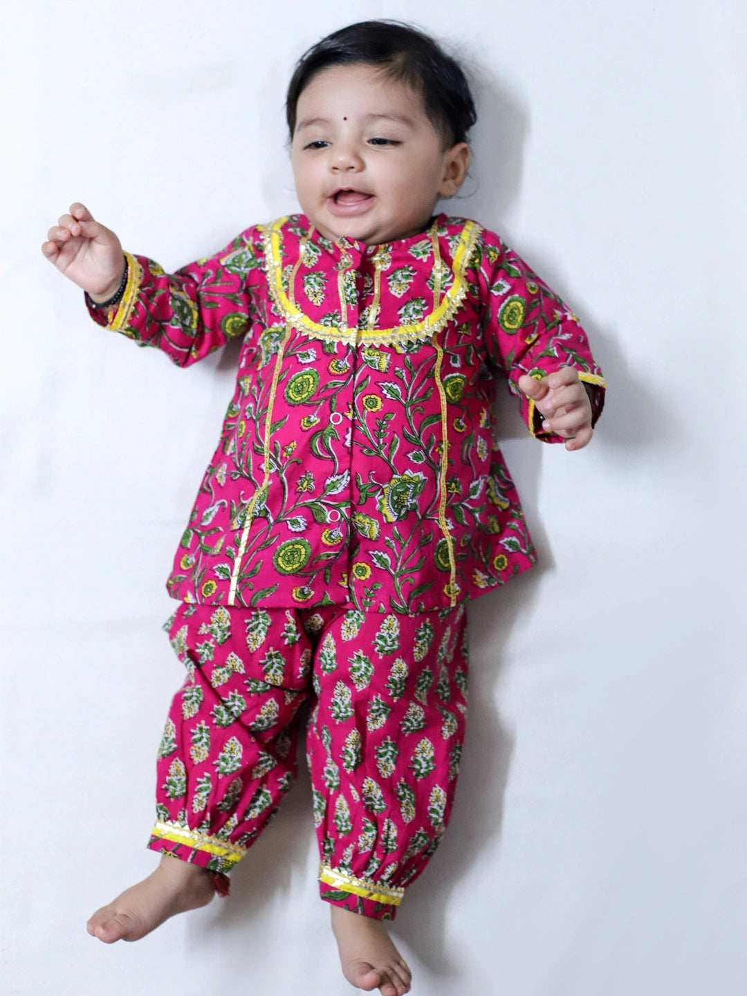 Bownbee Girls Cotton Ethnic Set For Infants