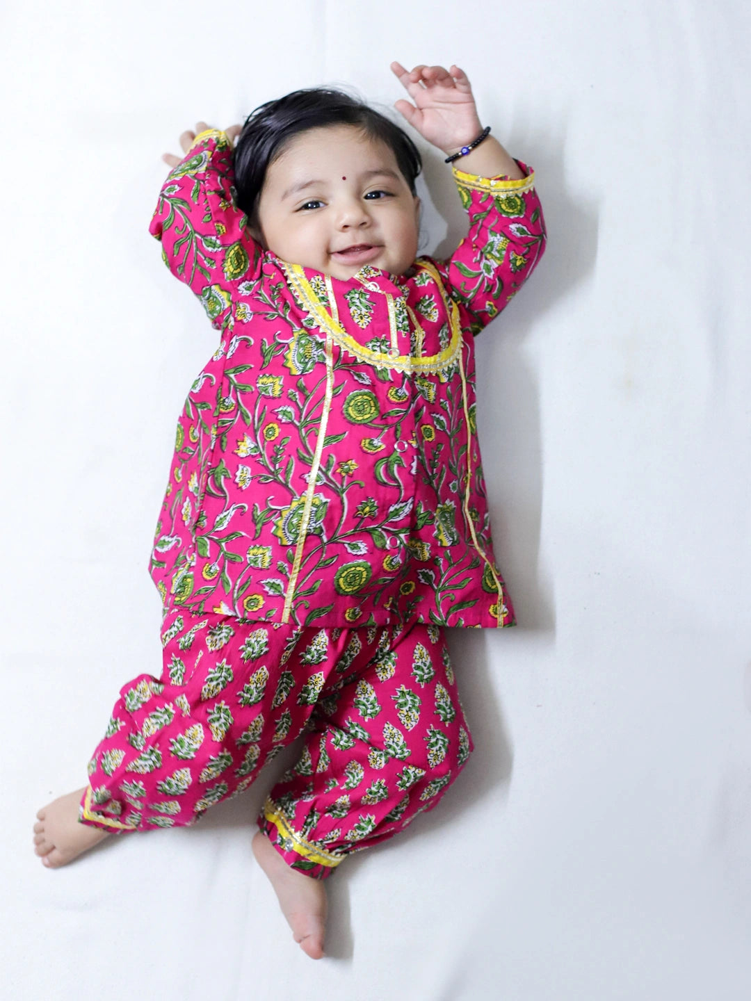 Bownbee Girls Cotton Ethnic Set For Infants