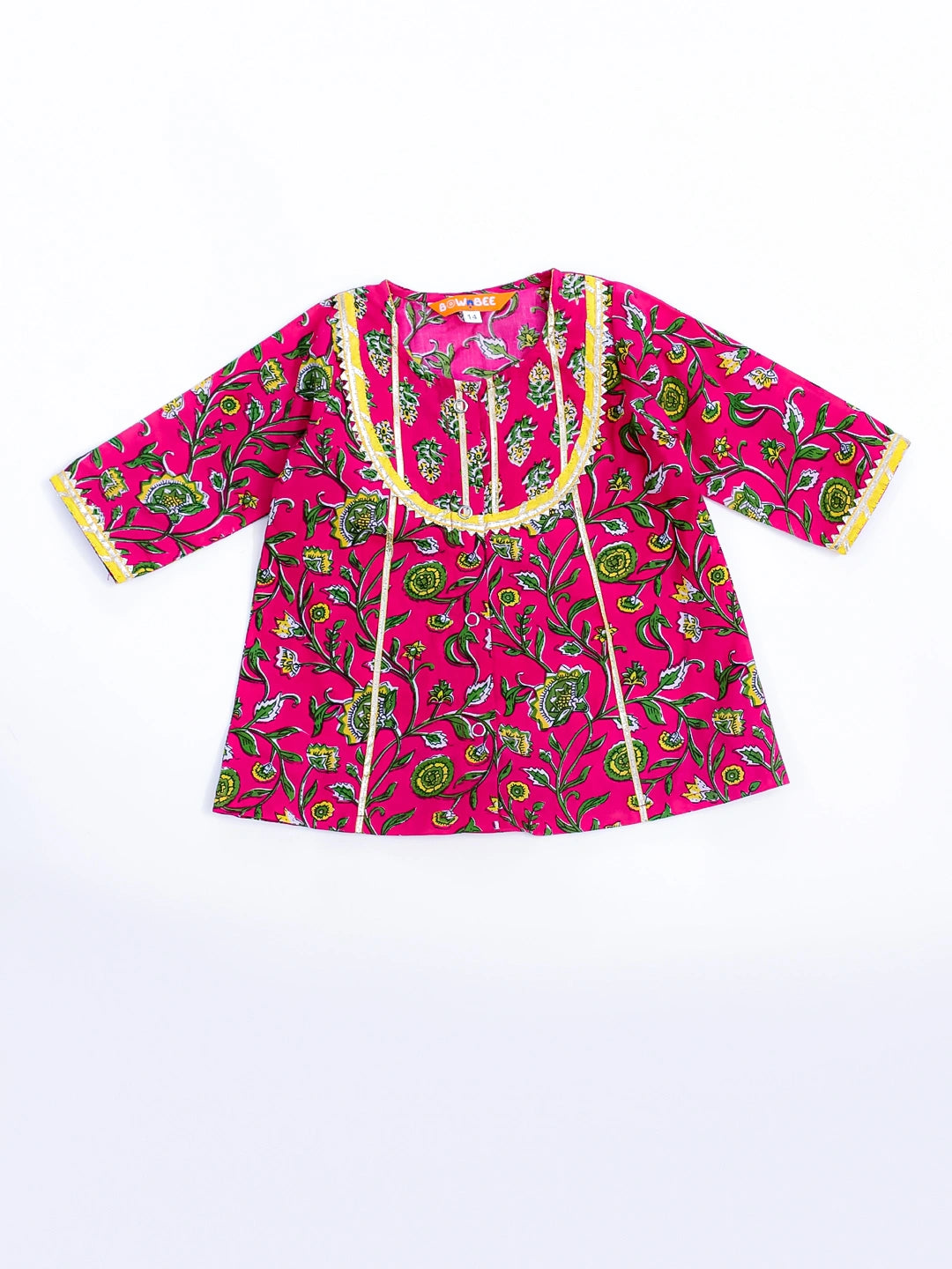 Bownbee Girls Cotton Ethnic Set For Infants