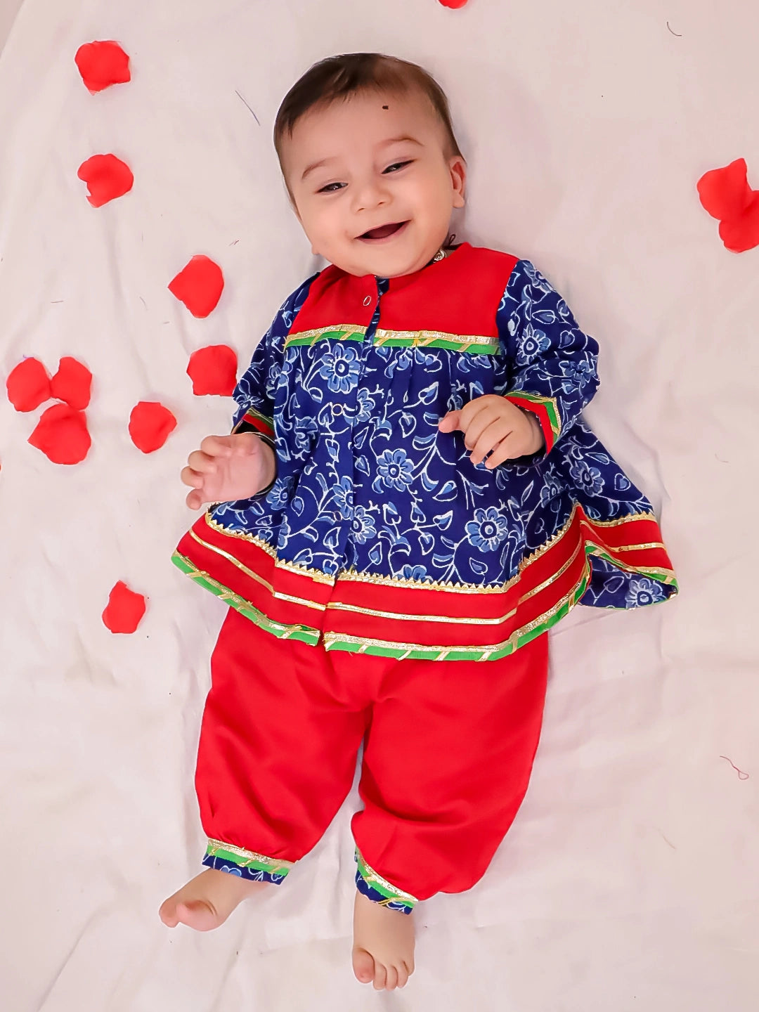Bownbee Girls Cotton Ethnic Set For Infants