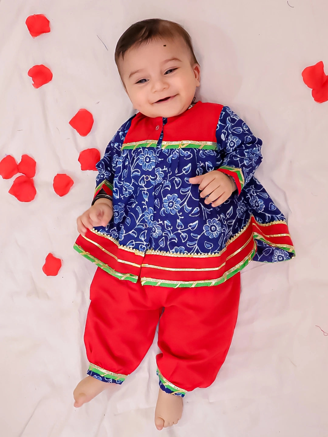 Bownbee Girls Cotton Ethnic Set For Infants