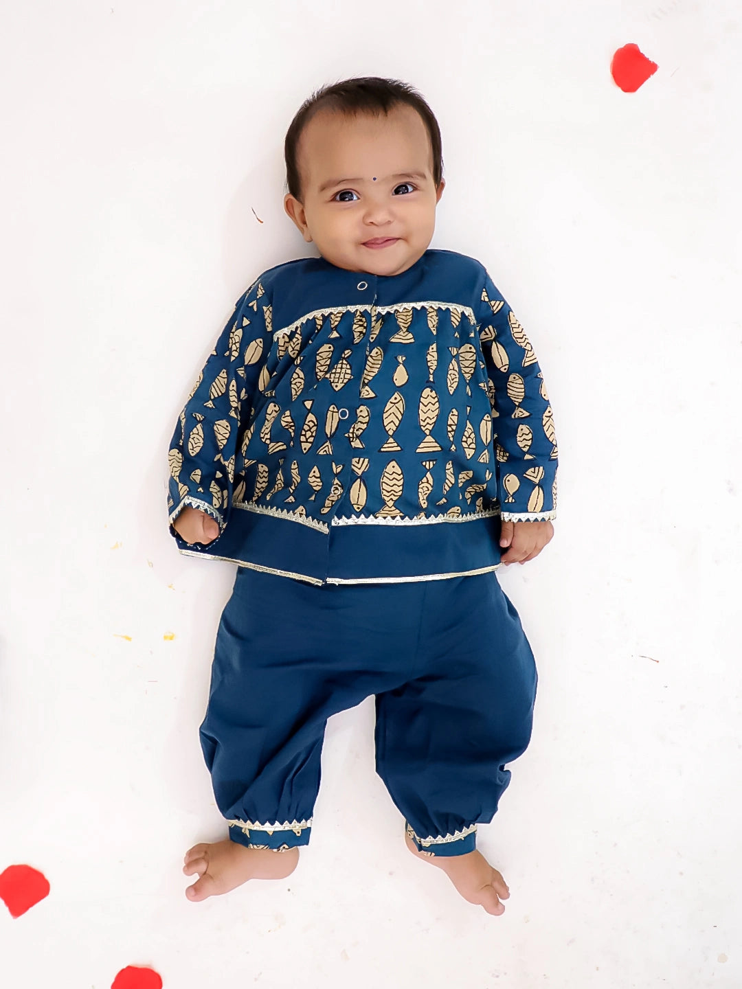Bownbee Girls Cotton Ethnic Set For Infants