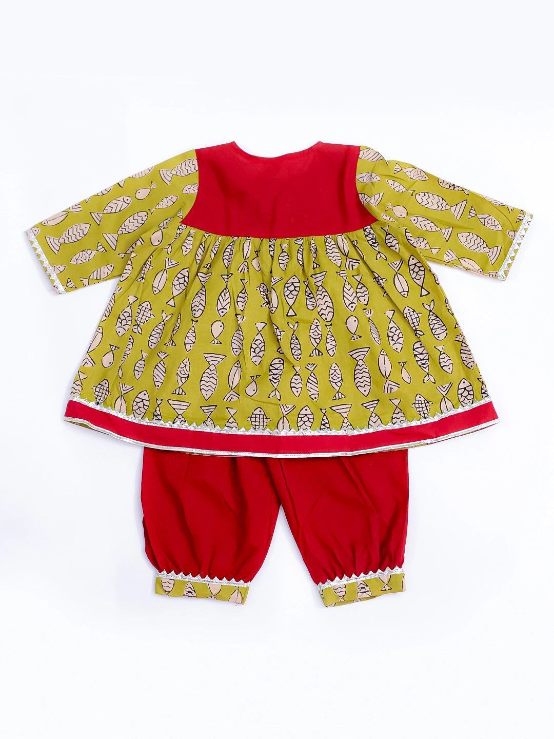 Bownbee Girls Cotton Ethnic Set For Infants
