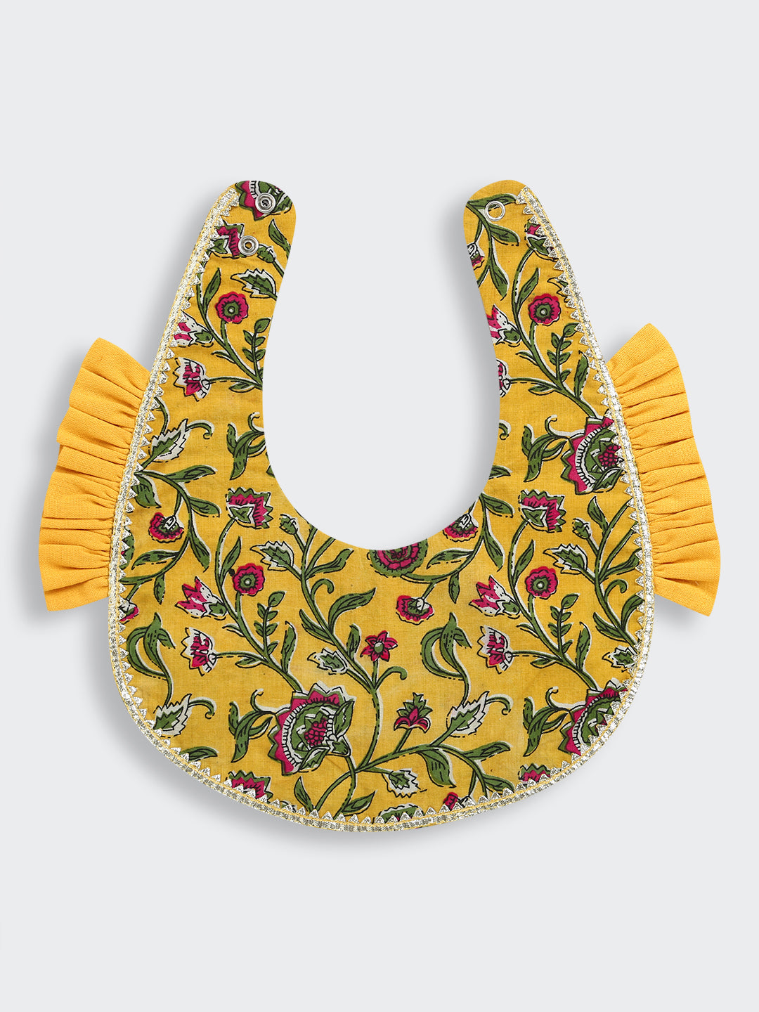 BownBee Pure Cotton Flamingo Printed Feeding Bib For Infants