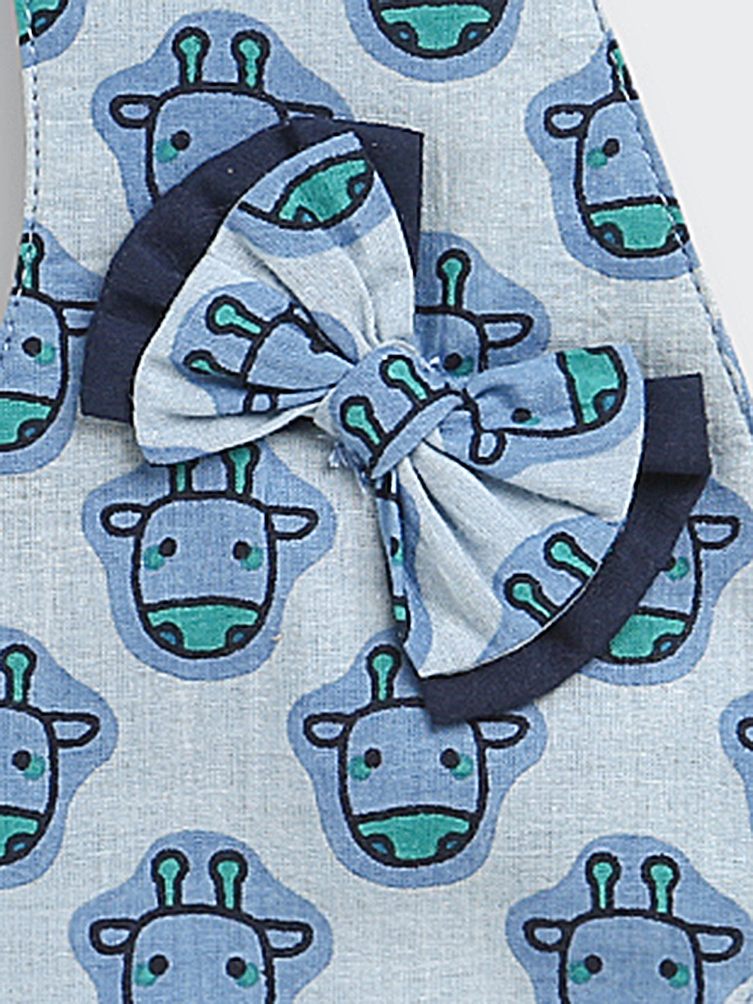 BownBee Pure Cotton Flamingo Printed Feeding Bib For Infants