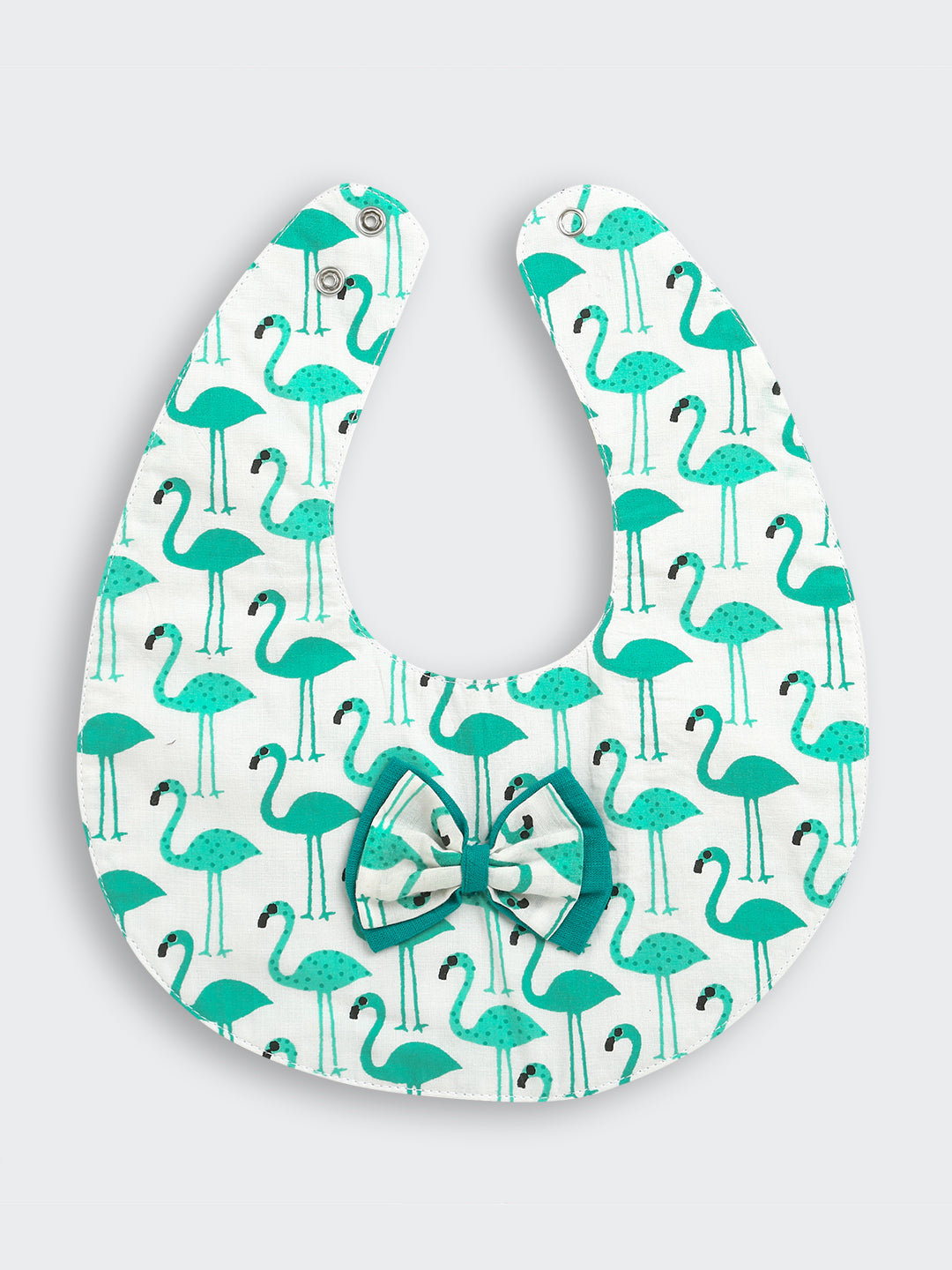 BownBee Pure Cotton Printed Combo of 2 Bibs For Infants - Blue & Maroon