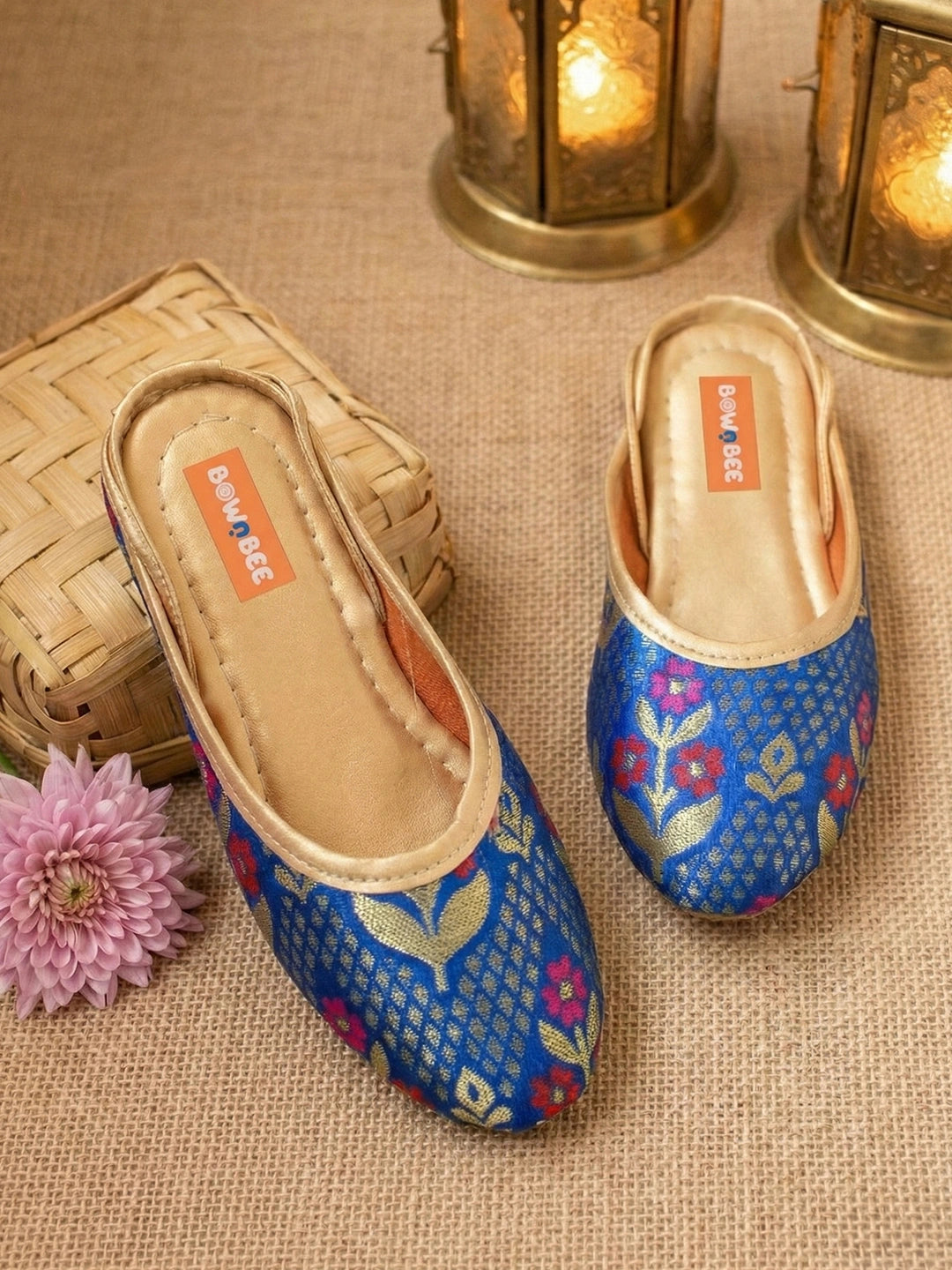 BownBee Floral Print Slippers For Girls