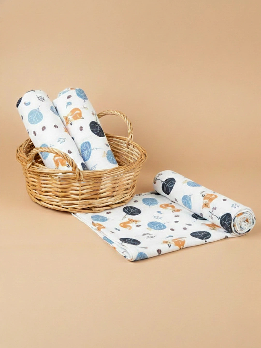 BownBee Bamboo Muslin Swaddle Pack of 1  -White