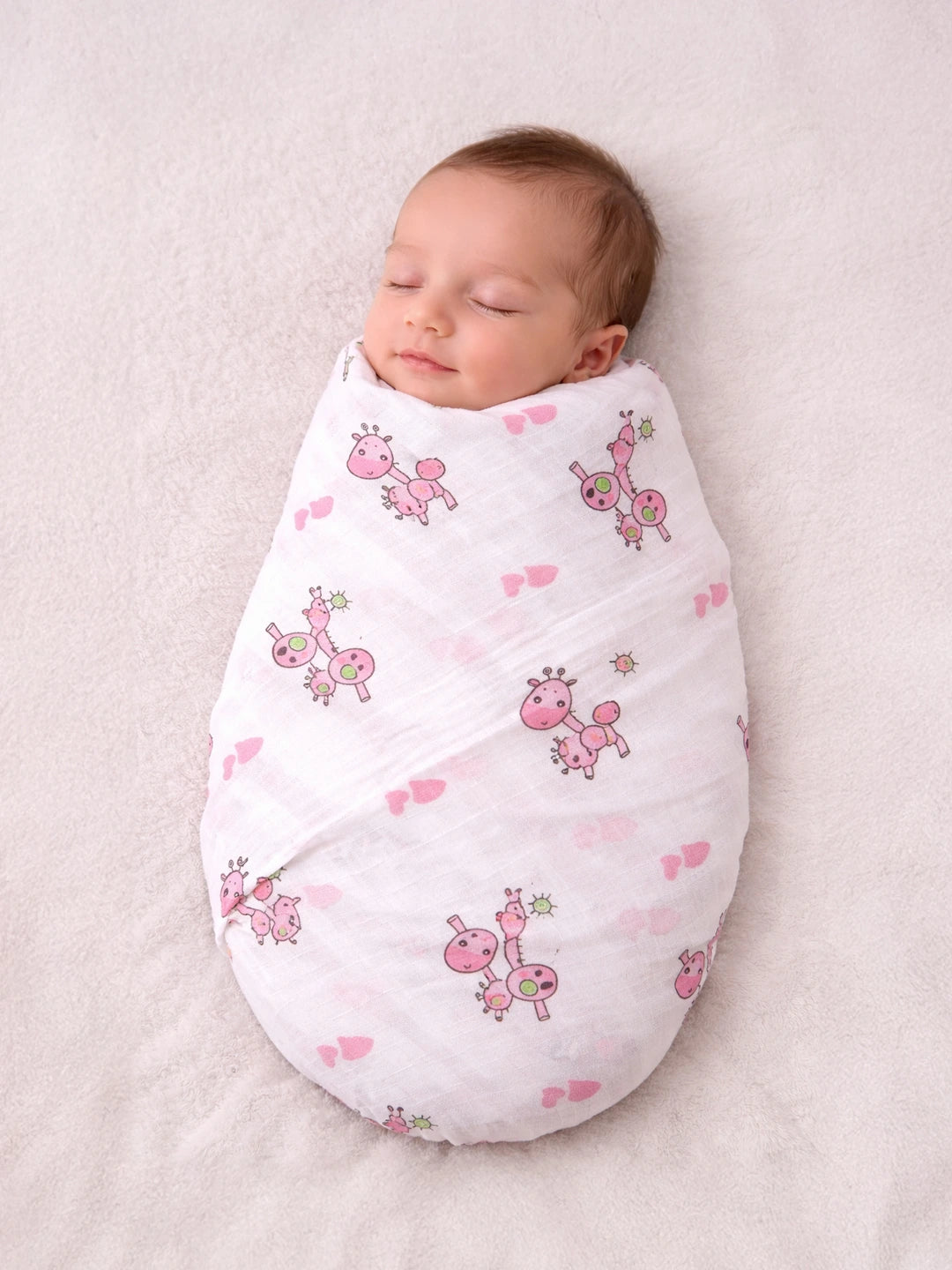 BownBee Bamboo Muslin Swaddle Pack of 1  -White