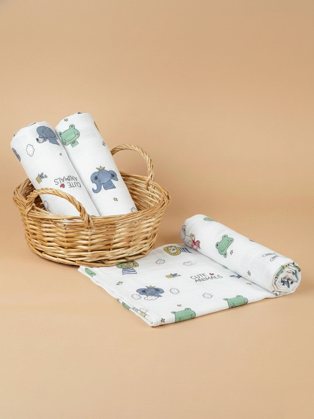 BownBee Bamboo Muslin Swaddle Pack of 1  -White