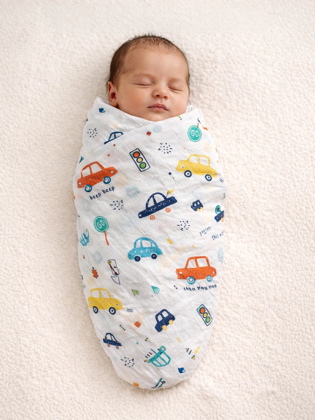 BownBee Bamboo Muslin Swaddle Pack of 1  -White