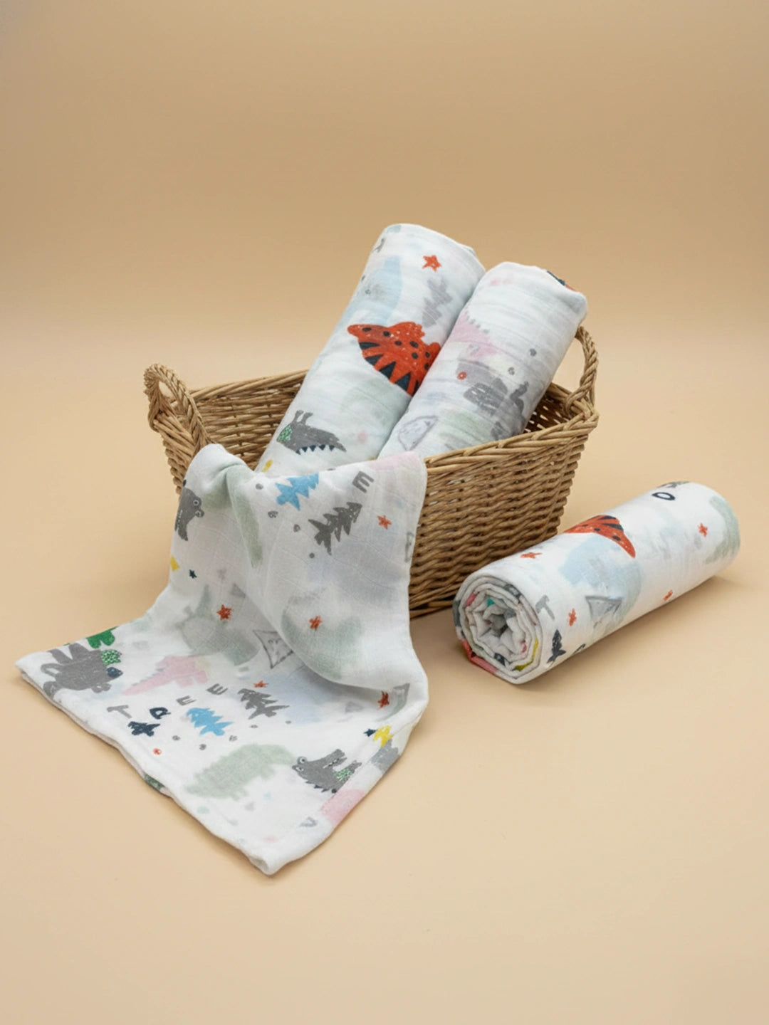 BownBee Bamboo Muslin Swaddle Pack of 1  -White