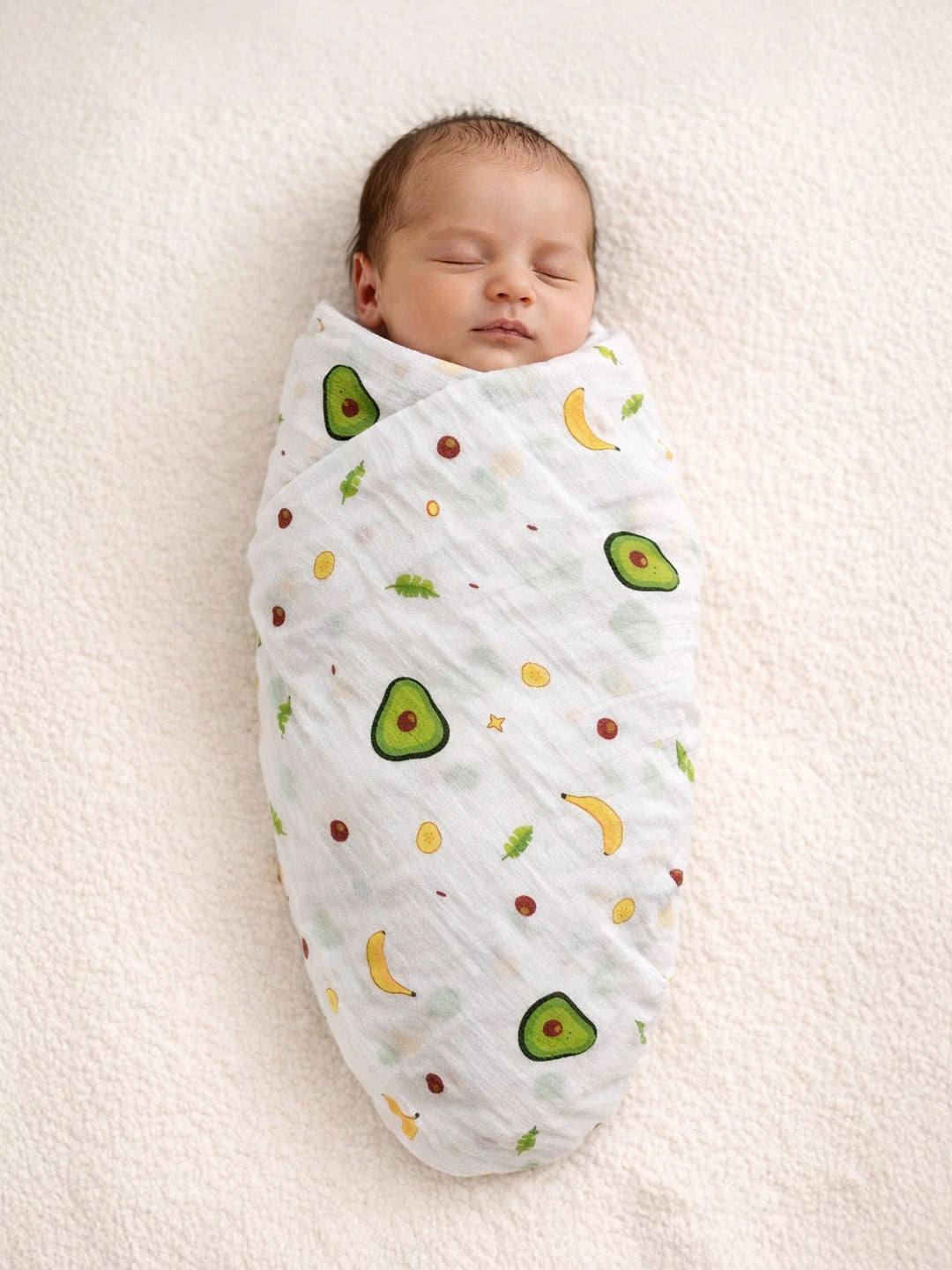 BownBee Bamboo Muslin Swaddle Pack of 1  -White
