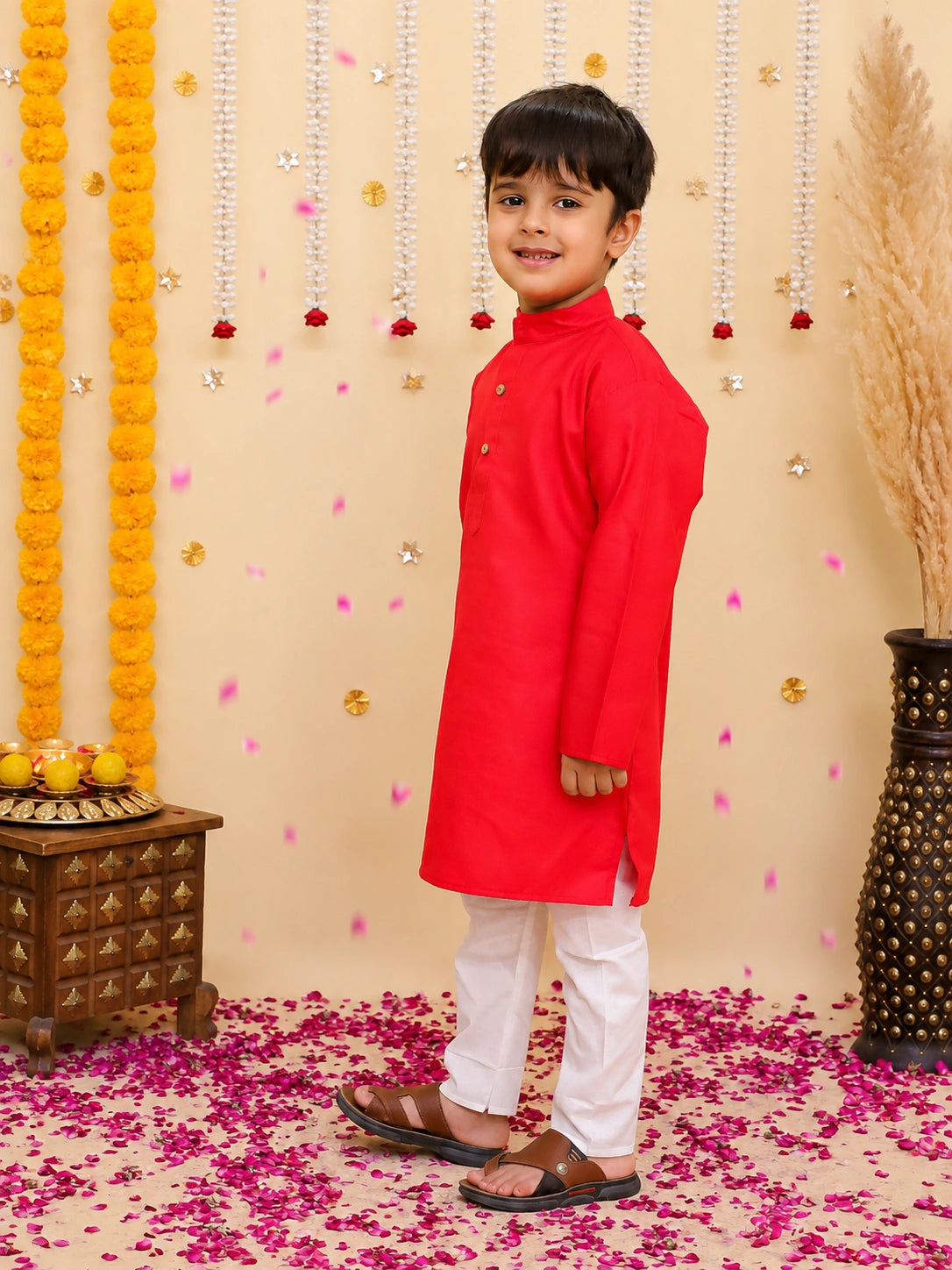 Stand Collar Cotton Kurta pajama